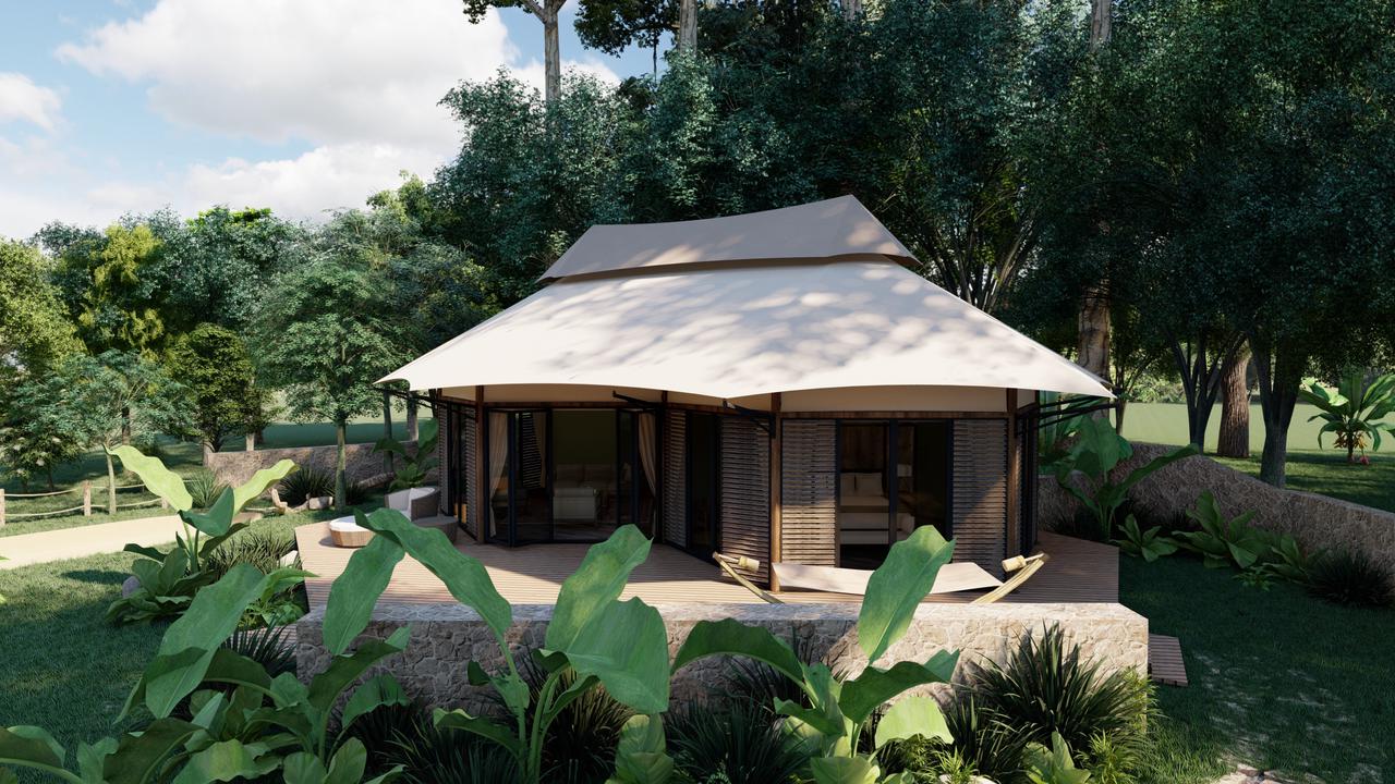Beige Color Glamping Tent
